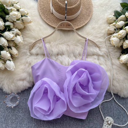 Fashion Three-dimensional Flower Camisole Women